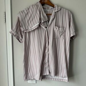Short-Sleeve Striped Pajama Set